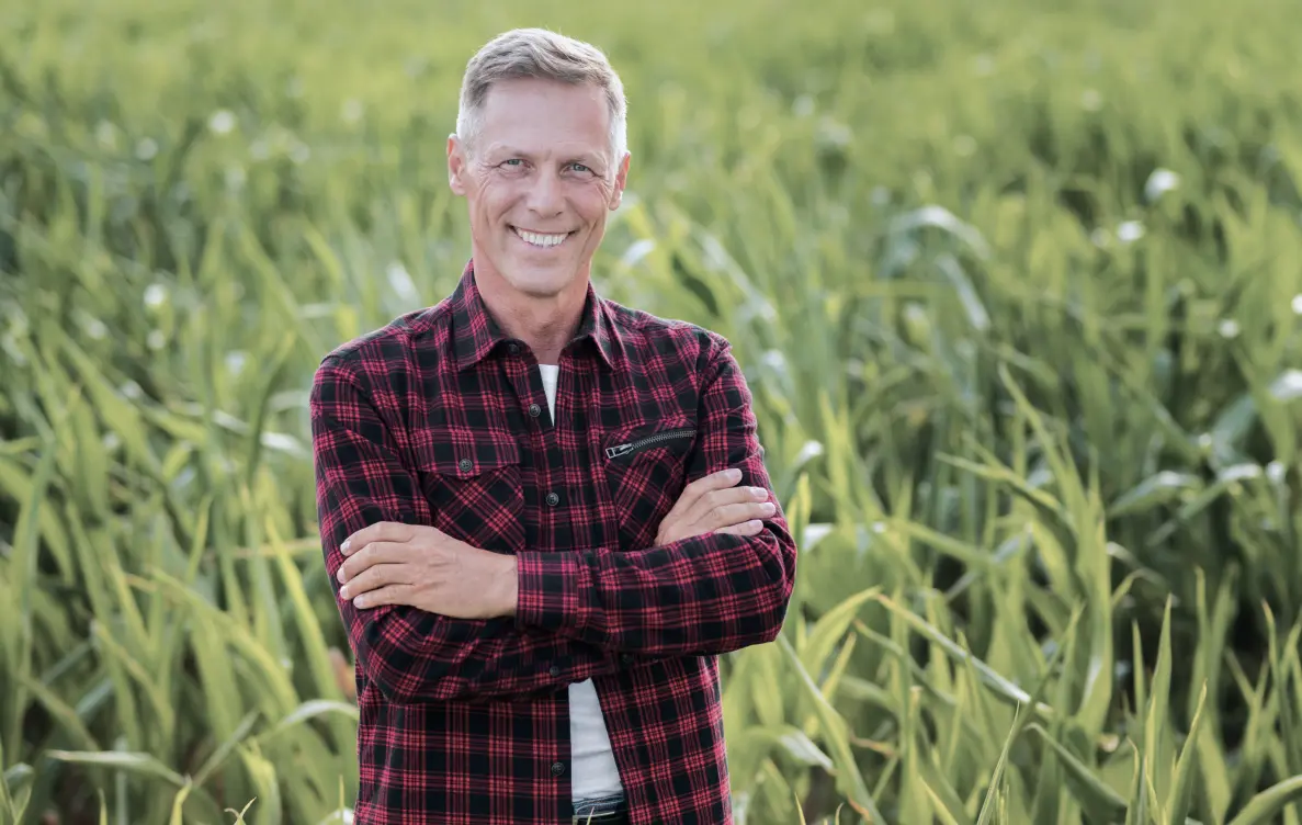 a man in a plaid shirt